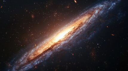 Stunning spiral galaxy with vibrant colors and cosmic details captured in deep space showcasing the beauty of the universe.