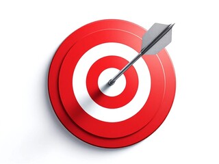 Target Icon with Arrow Hitting Bullseye Representing Precision and Goal Achievement