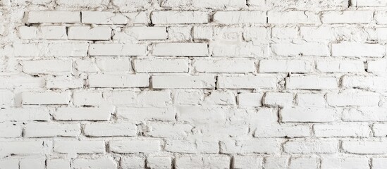 Fototapeta premium Charming white brick wall in rustic kitchen creating a cozy atmosphere ideal for home decor inspiration and design ideas