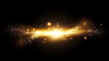 Glowing Stardust Effect in Deep Space with Twinkling Lights