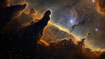 Fototapeta premium Stunning Nebulas and Galaxies in Deep Space Colorful Cosmic Art Filled with Stars and Celestial Elements for Astronomical Exploration