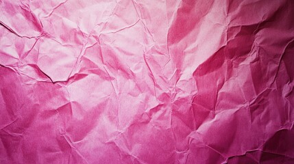 Fototapeta premium Crumpled pink craft paper vintage texture background for design and creative projects