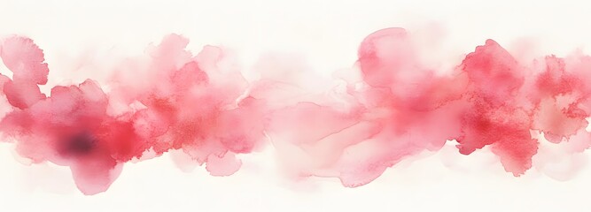 Fototapeta premium A subtle watercolor blend of light pink and red with soft glowing accents, providing space for text in the center