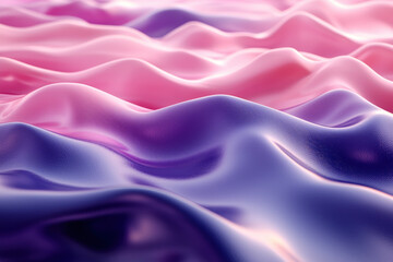 Fototapeta premium Pink & purple waves flow across a gradient backdrop for abstract backgrounds