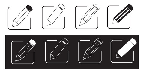 Print edit pen icon, create modify pen sign button, Pencil icon, sign up icon - editing text file document icons