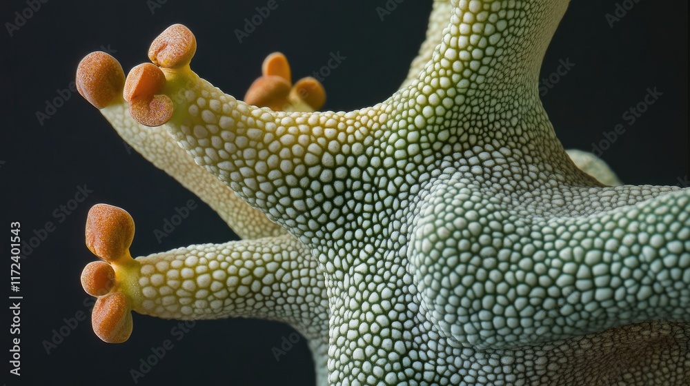 Poster pachypodium succulent close-up showcasing unique texture and vibrant colors on a dark background