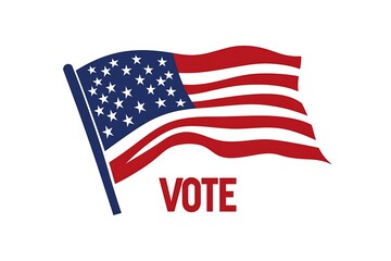 Fototapeta premium Usa debate of president voting. Election voting poster. Political election campaign.