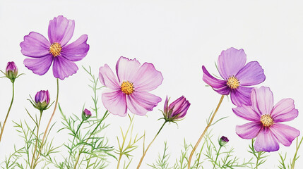 Fototapeta premium Elegant wedding invitation card background vector. Minimal hand painted watercolor botanical flowers texture template background. Design for wedding, vip cover, poster, rsvp moderncard.Valentine's Day