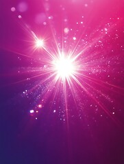 Fototapeta premium Pink purple light burst sparkle.