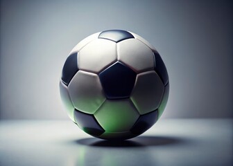 Naklejka premium Minimalist soccer: sharp lines, geometric fields, impactful goal moments captured simply.