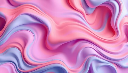 Abstract Pink and Purple Swirling Fluid Design