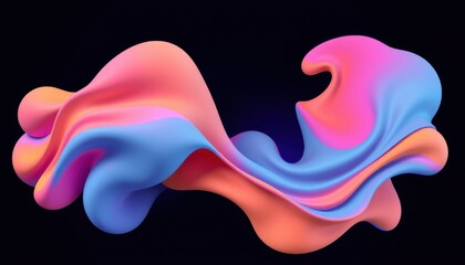 Obraz premium Abstract Colorful Fluid Shapes Design