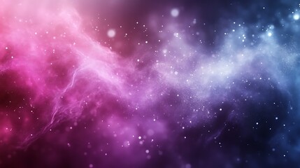 Fototapeta premium Cosmic nebula with pink and blue hues, stars and dust.
