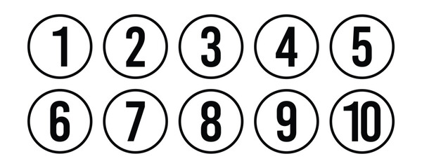 Collection grunge brush drawn numbers from 0 to 9. Dirty painted numbers set. Hand drawn typography vector elements in eps 10.