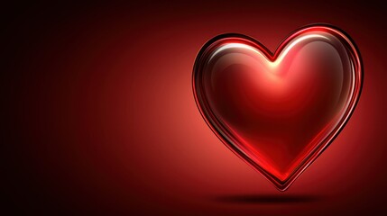 Stunning Red Glass Heart Design