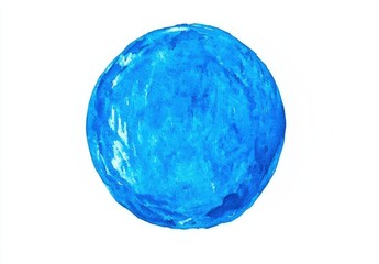 Vibrant Blue Watercolor Circle Design