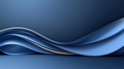Obraz premium A solid, deep navy blue background with an elegant matte finish, perfect for use in fashion, corporate marketing, or high-end digital design