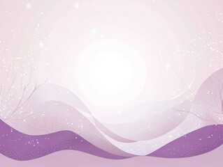 Elegant Purple Winter Landscape
