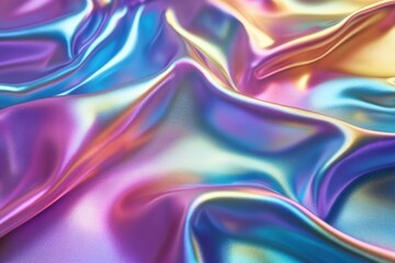 Obraz premium Futuristic colorful iridescent textile patterns abstract design digital artwork vibrant environment close-up view visual aesthetics