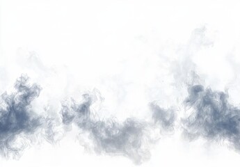 Abstract Gray Smoke on White Background