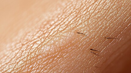 Fototapeta premium Healing process of a scar on skin close-up medical context macro photography natural light detailed view of skin texture