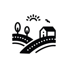 Obraz premium Black solid icon for farming