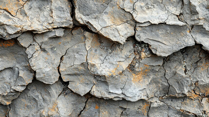 Fototapeta premium Cracked dry desert rock texture, close-up, arid landscape background, design material