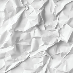Fototapeta premium close up white crumpled paper texture with visible creases background