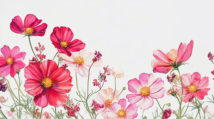 Elegant wedding invitation card background vector. Minimal hand painted watercolor botanical flowers texture template background. Design for wedding, vip cover, poster, rsvp moderncard.Valentine's Day