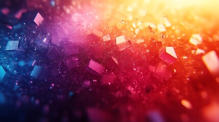 Abstract vibrant colorful cubes background.