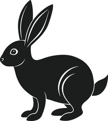 Easter Bunny Silhouette Vector Illustration – Adorable Hare Design