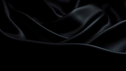 Obraz premium Abstract Black Silk Fabric Texture Background
