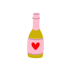 Celebration bottle with heart design for special events and gatherings