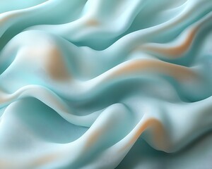 Obraz premium Soft, flowing light blue fabric with subtle texture and gentle waves.