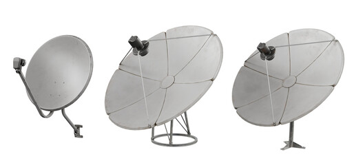 TV Satellite Dish isolated on white