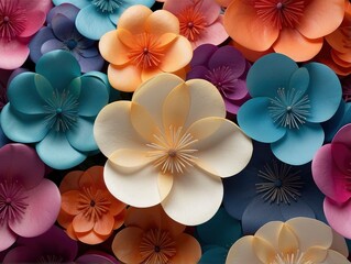 seamless background with frangipani flowers