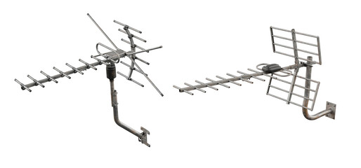 UHF TV Antenna isolated on white