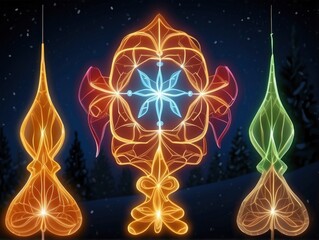 abstract christmas background with snowflakes