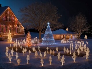 christmas tree in the city