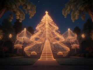 christmas tree with lights