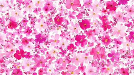 Obraz premium Watercolor Illustration set of Pink cosmos flowers on a white background,spring summer nature,Vibrant pink cosmos blooming,Children's card,banner,raindrops drawn by hand.