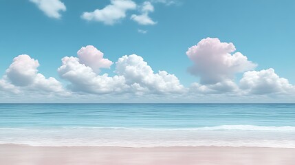 Obraz premium Serene Beachscape Under a Cloudy Sky