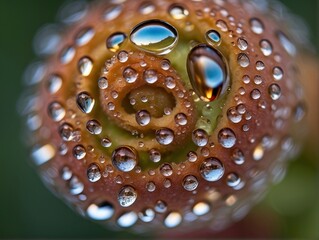 close up of an octopus with water drops