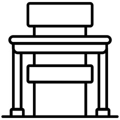 School Desk Icon