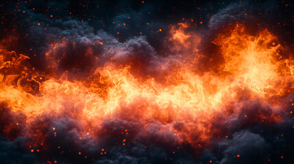 Fototapeta premium A beautiful and the colourful Fire flam on the colourful background , abstract blaze fire flame texture for banner background , closeup background , explosion background , Fire flam background 