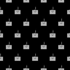 Phishing cyber security icon seamless pattern isolated on black background