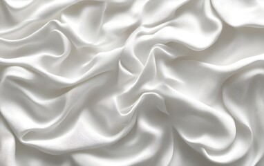 Obraz premium Draped white fabric texture background.
