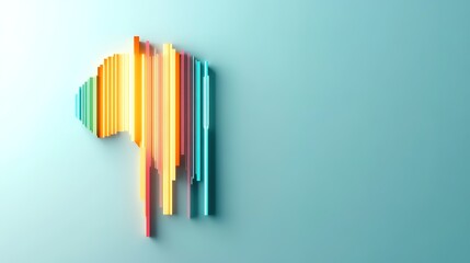 Obraz premium Colorful Abstract Representation of a Horse Made with Stripes