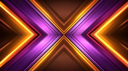 Fototapeta premium Abstract Geometric Background with Purple and Orange Light Stripes