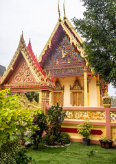 individual views in a Buddhist temple close-up in the country of Thailand
